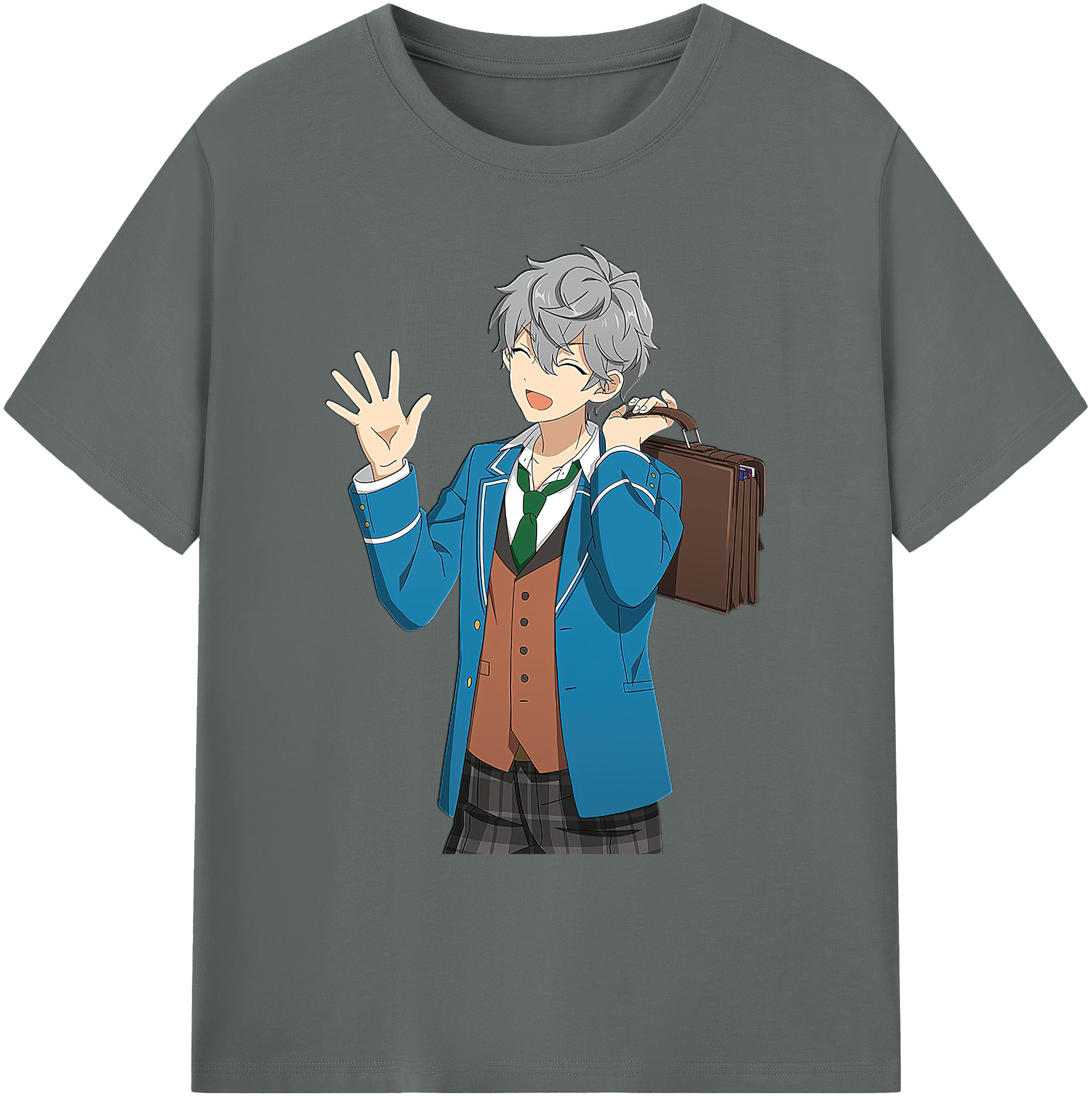（画像用） あんさんぶるスターズ! Ensemble Stars 綿100％ メンズ半袖Tシャツ｜肌触りやわらか＆通気性